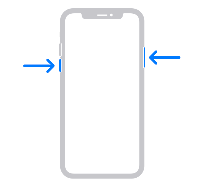 A photo showing iPhone's side and volume buttons