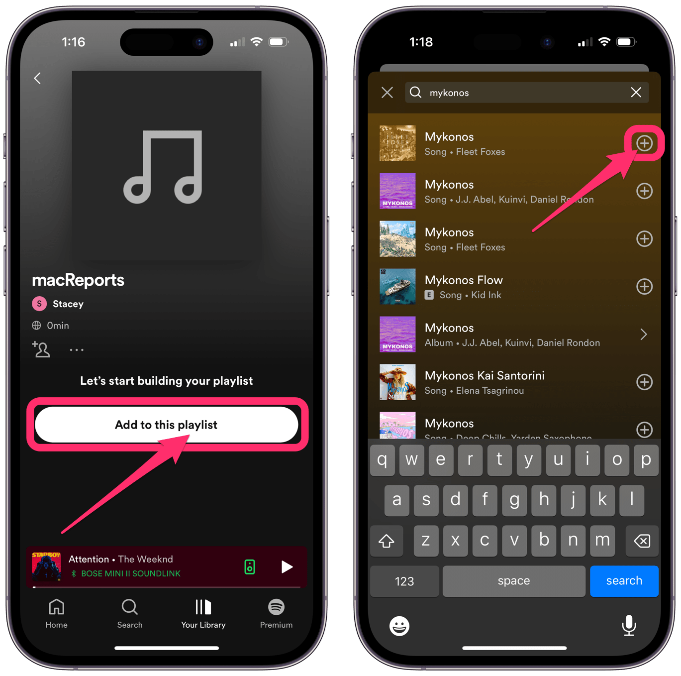 Spotify create playlist