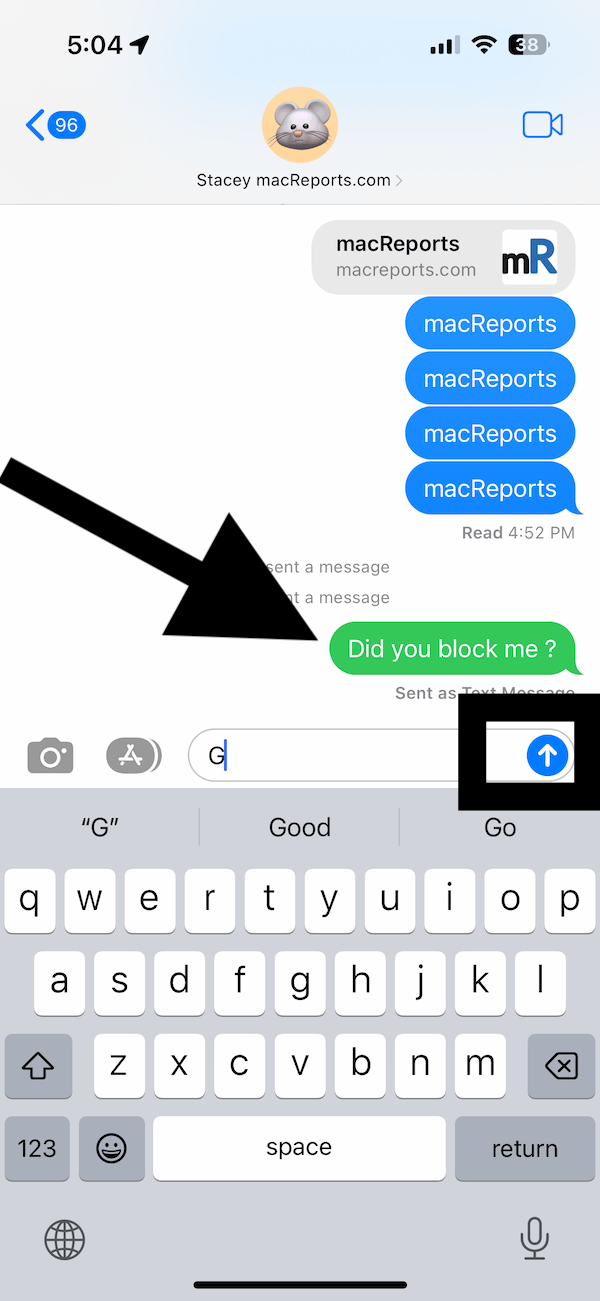 Is green blocked on iPhone?