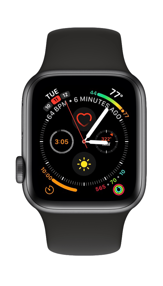 right wrist orientation of Apple Watch