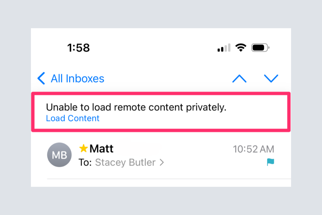 What Does 'Unable to Load Remote Content Privately' Mean in Mail on ...