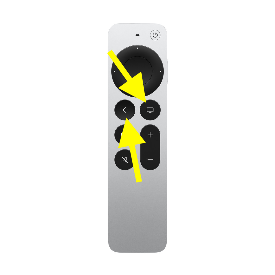 A photo of Apple TV remote
