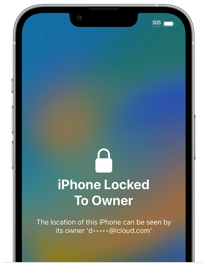 iPhone locked to owner message