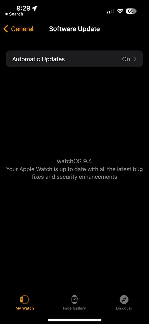 Apple Watch Software Update