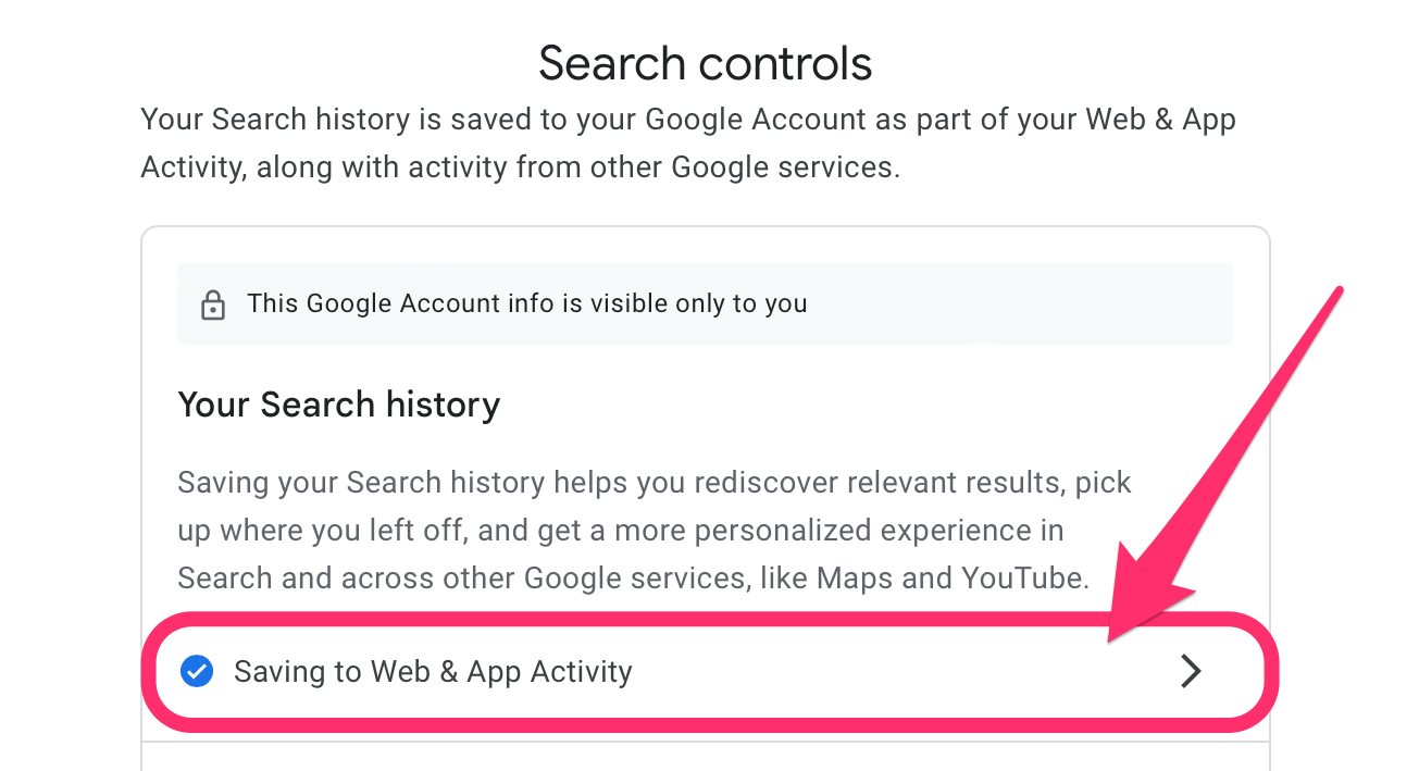 web and app activity google