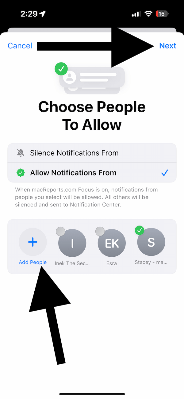 Allow people to silence or not setting