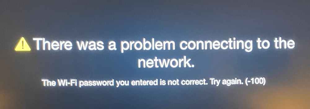 Apple TV error message