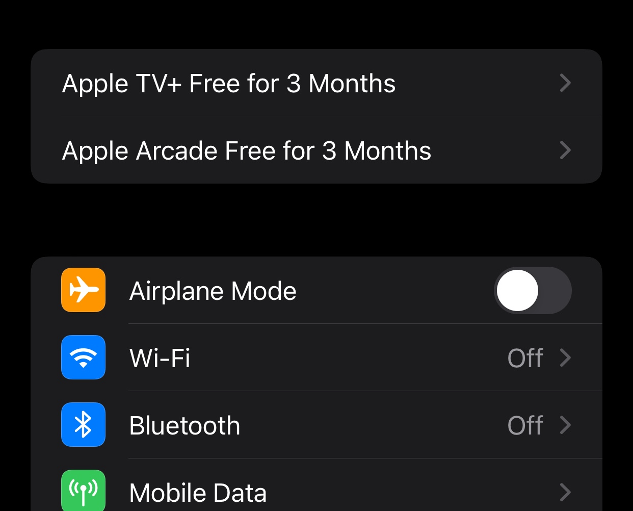 Apple TV plus free for 3 months notification 