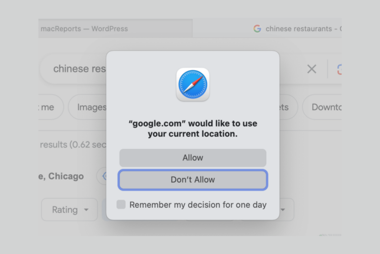How to Stop Google Would Like to Use Your Current Location in Safari