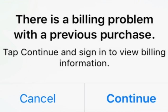 There Is a Billing Problem with a Previous Purchase, How to Fix