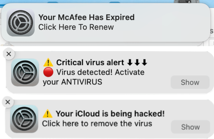 Unwanted notifications on Mac