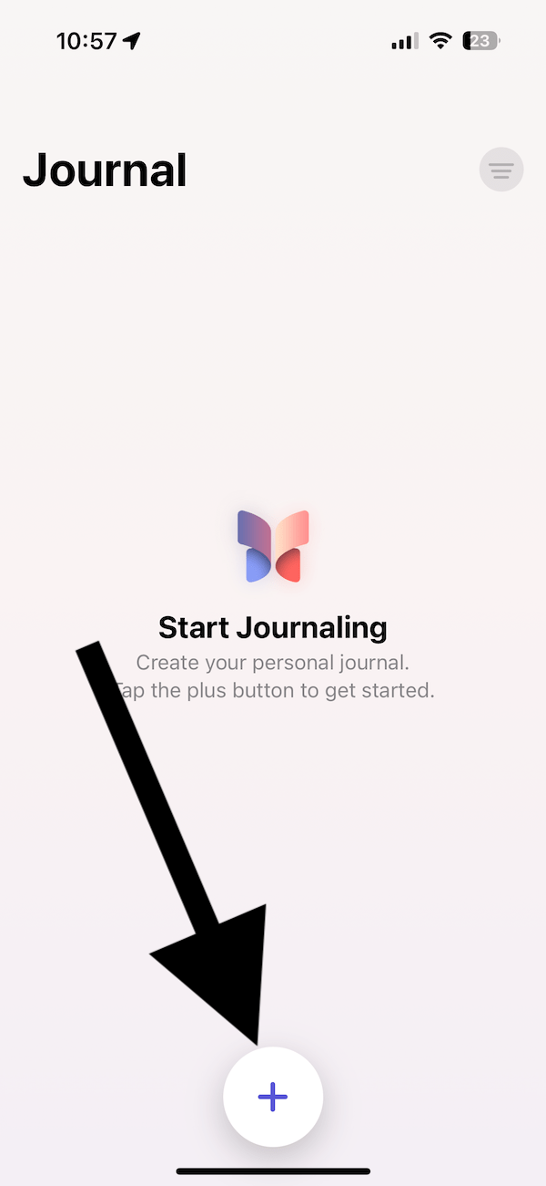 Add journal item in Journal app