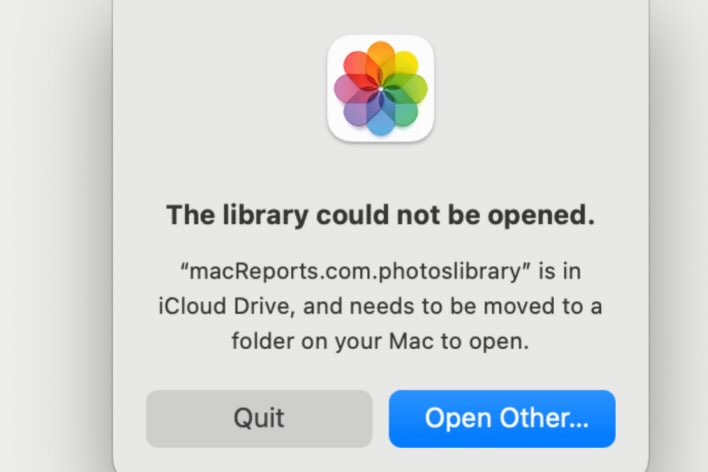 Unable to Open Photos: ‘The Library Could Not Be Opened’ Error