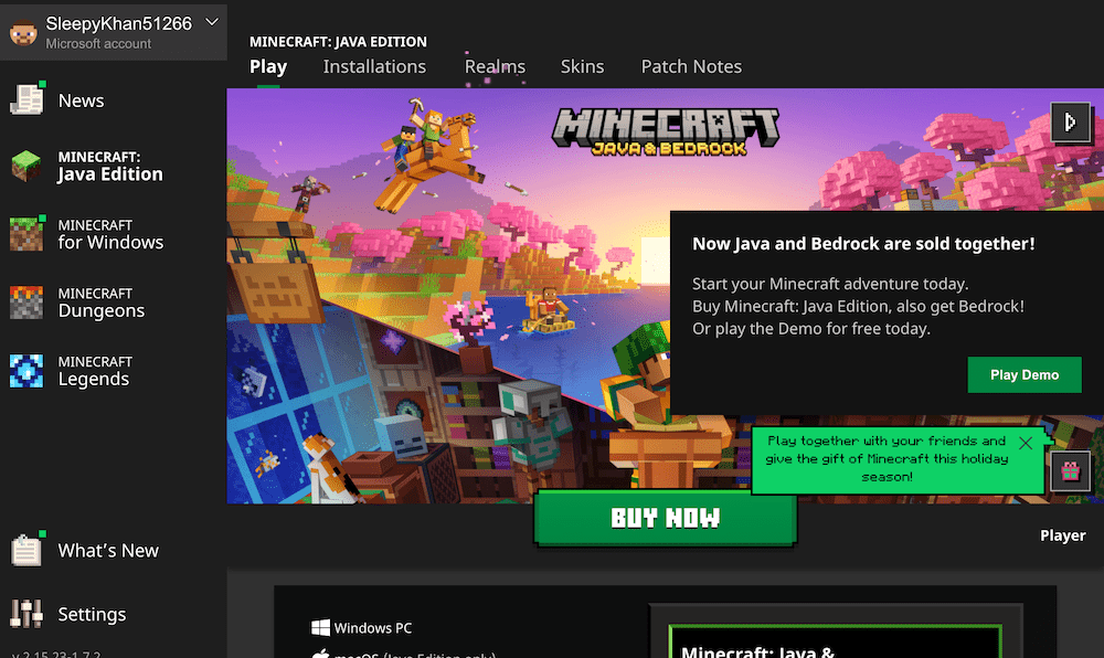 Buy Now button in Launcher 
