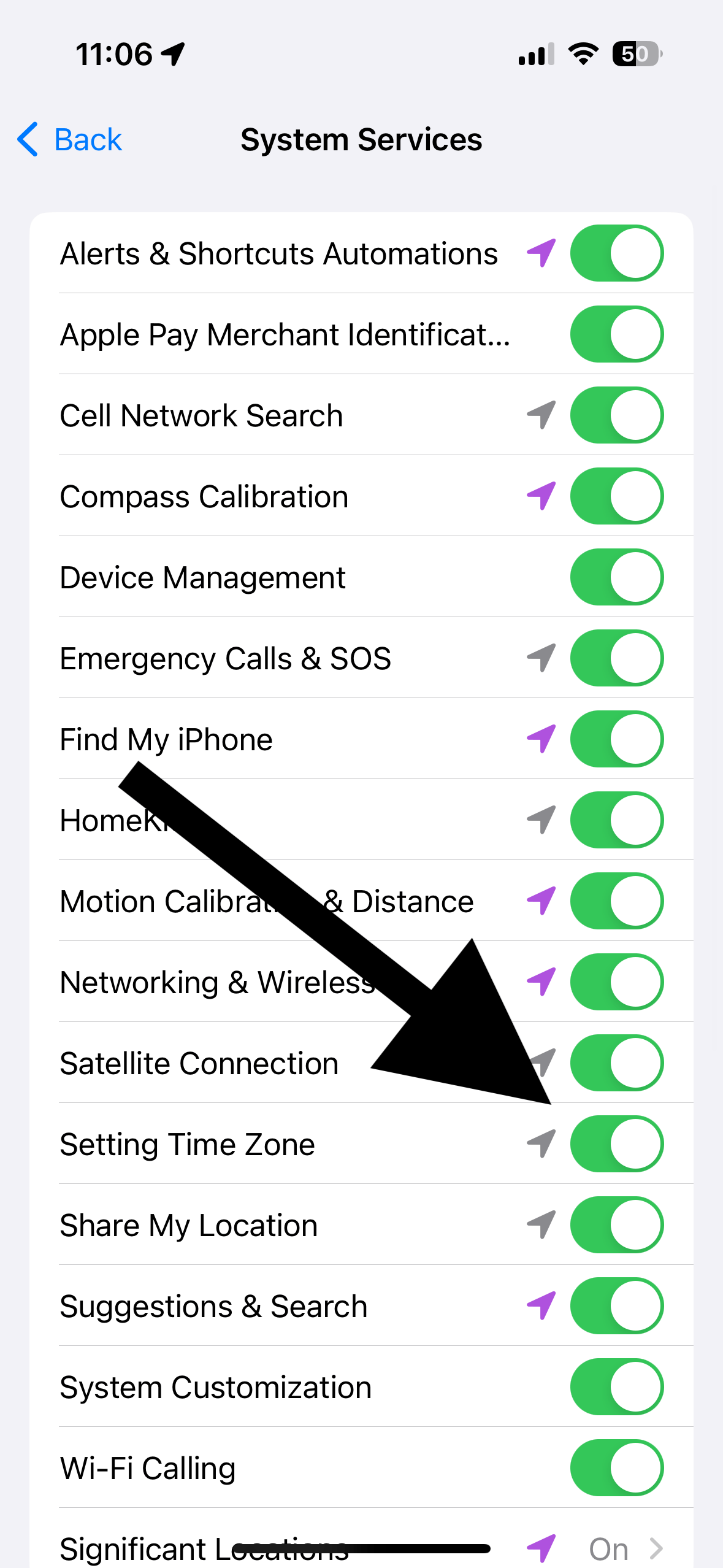 Setting Time Zone option in System Settings
