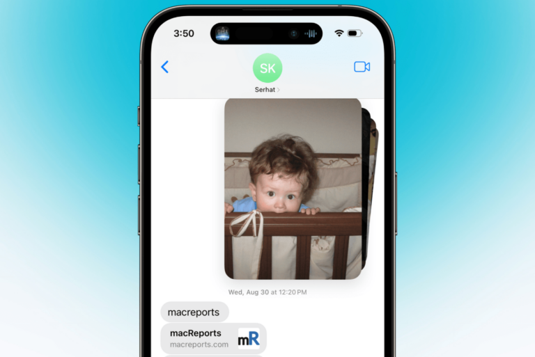 messages showing photos in conversation in messages app on iPhone