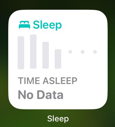 Sleep says no data