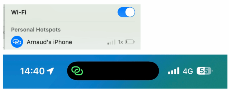 Hotspot screen